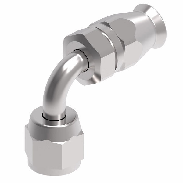 190772-5S Aeroquip by Danfoss | Female Universal 90° Elbow Super Gem PTFE Reusable Hose Fitting | -05 Female JIC (Also Couples w/ SAE 45° Flare) -05 Reusable Hose End | Steel