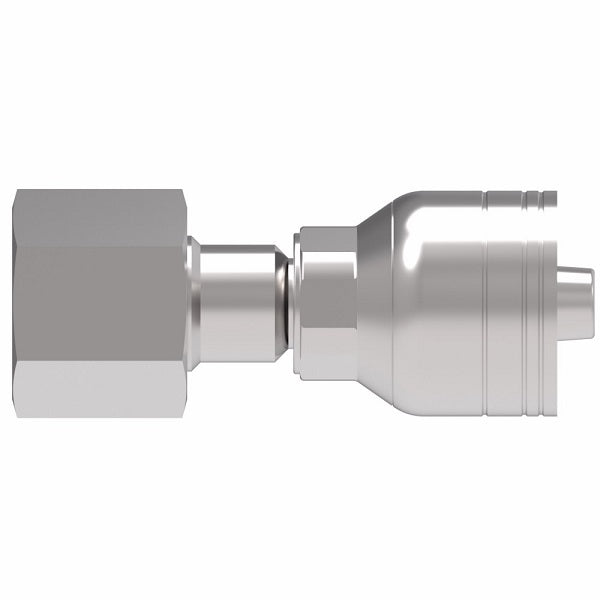 1AA12FR8 Aeroquip by Danfoss | 1 & 2 Wire TTC Female ORS Swivel (FR) Crimp Fitting | -12 Female O-Ring Face Seal Swivel x -08 Hose Barb | Steel