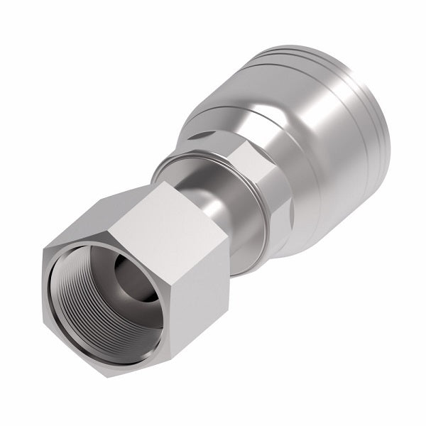 1AA12FR10 Aeroquip by Danfoss | 1 & 2 Wire TTC Female ORS Swivel (FR) Crimp Fitting | -12 Female O-Ring Face Seal Swivel x -10 Hose Barb | Steel
