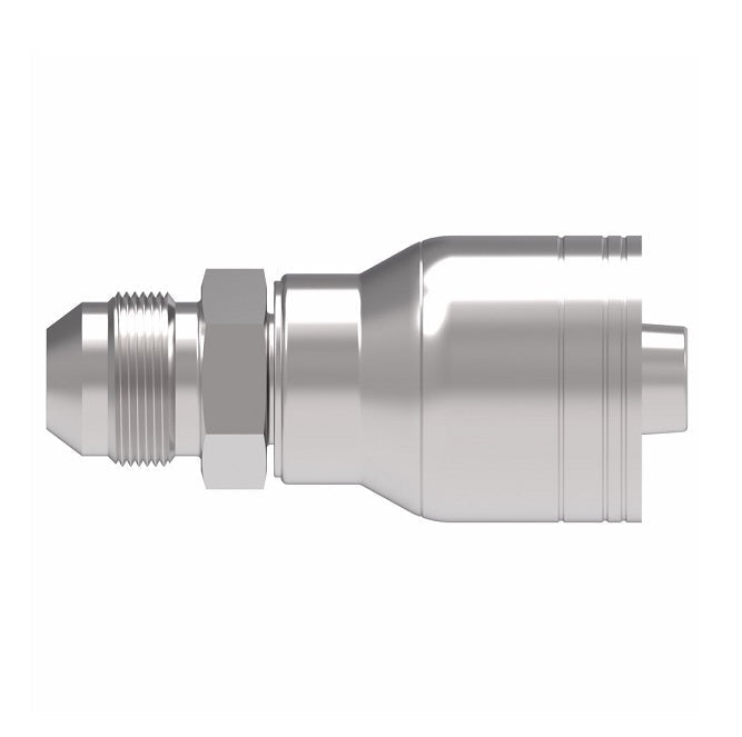 1AA6MJ6 Aeroquip by Danfoss | 1 & 2 Wire TTC Male JIC 37° (MJ) Crimp Fitting | -06 Male JIC 37° x -06 Hose Barb | Steel