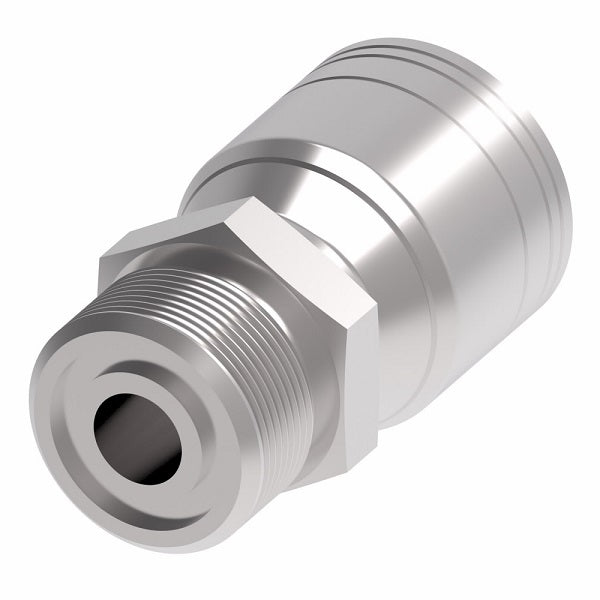 1AA10MR8 Aeroquip by Danfoss | 1 & 2 Wire TTC Male ORS (MR) Crimp Fitting | -10 Male O-Ring Face Seal x -08 Hose Barb | Steel