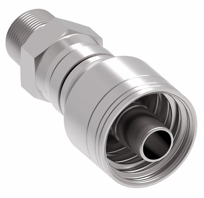 1AA6PS6 Aeroquip by Danfoss | 1 & 2 Wire TTC Male Pipe Swivel Crimp Fitting (PS) | -06 Male Pipe Swivel x -06 Hose Barb | Steel