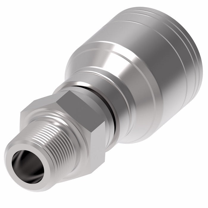 1AA6PS6 Aeroquip by Danfoss | 1 & 2 Wire TTC Male Pipe Swivel Crimp Fitting (PS) | -06 Male Pipe Swivel x -06 Hose Barb | Steel