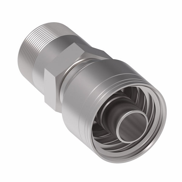 1A8BT6 Aeroquip by Danfoss | 1 & 2 Wire TTC BSP Male Tapered, BSPT (BT) Crimp Fitting | -08 Male BSPT x -06 Hose Barb | Steel