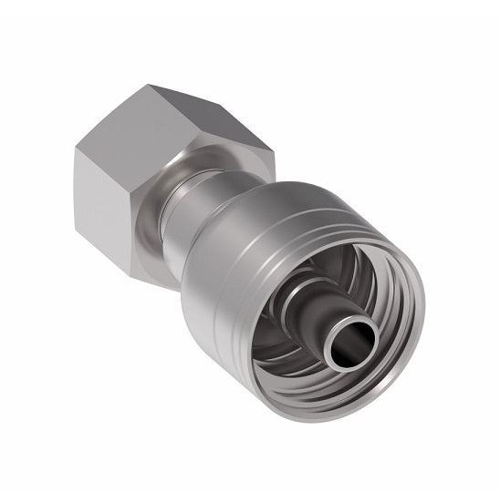 1A10DL6 Aeroquip by Danfoss | 1 & 2 Wire TTC DKO Female Swivel, Light Duty (DL) Crimp Fitting | L12 Female DKO/DIN x -06 Hose Barb | Steel