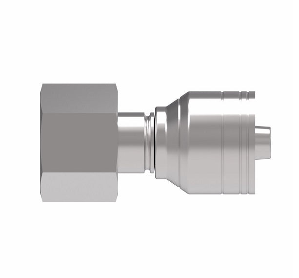 1A12DS8 Aeroquip by Danfoss | 1 & 2 Wire TTC DKO Female Swivel, Heavy Duty (DS) Crimp Fitting | S16 Female DKO/DIN x -08 Hose Barb | Steel