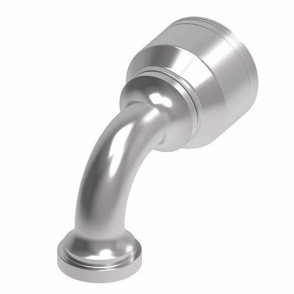 1A16FLB20 Aeroquip by Danfoss | 1 & 2 Wire TTC SAE Code 61 Split Flange 90° Elbow (FLB) Crimp Fitting | -16 Code 61 Split Flange x -20 Hose Barb | Steel