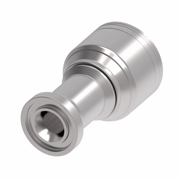 1A24FL24 Aeroquip by Danfoss | 1 & 2 Wire TTC SAE Code 61 Split Flange (FL) Crimp Fitting | -24 Code 61 Split Flange x -24 Hose Barb | Steel