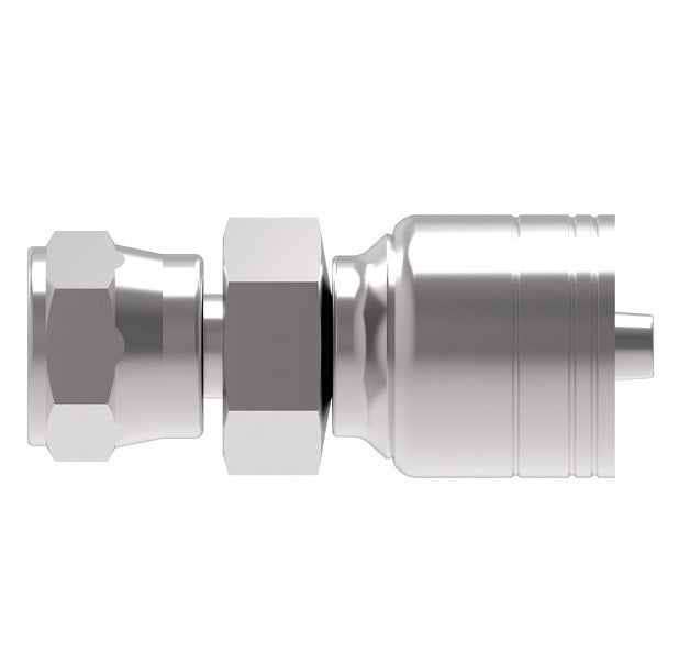 1A12JF12 Aeroquip by Danfoss | 1 & 2 Wire TTC JIS Female Swivel (JF) Crimp Fitting | -12 Female JIS Swivel x -12 Hose Barb | Steel