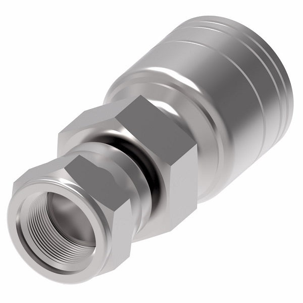 1A20JF20 Aeroquip by Danfoss | 1 & 2 Wire TTC JIS Female Swivel (JF) Crimp Fitting | -20 Female JIS Swivel x -20 Hose Barb | Steel