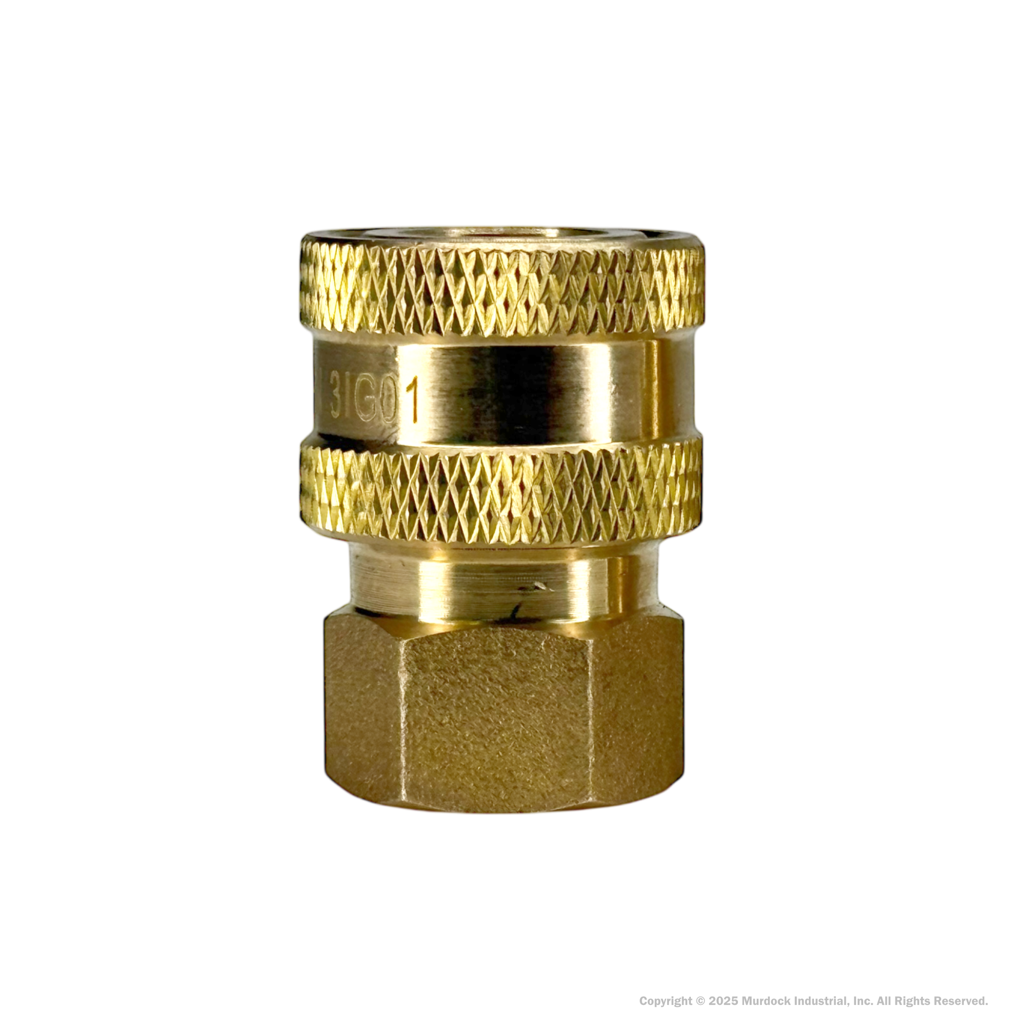 1EF1-B by Dixon Valve | Hydraulic Quick Disconnect Coupling | E-Series | 1/8" Female NPTF x 1/8" Straight-Through Interchange | Socket | Nitrile Seal | Brass