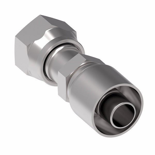 1GA24FR24 Aeroquip by Danfoss | 1 & 2 Wire OTC Female ORS Swivel (FR) Crimp Fitting | -24 Female O-Ring Face Seal Swivel x -24 Hose Barb | Steel