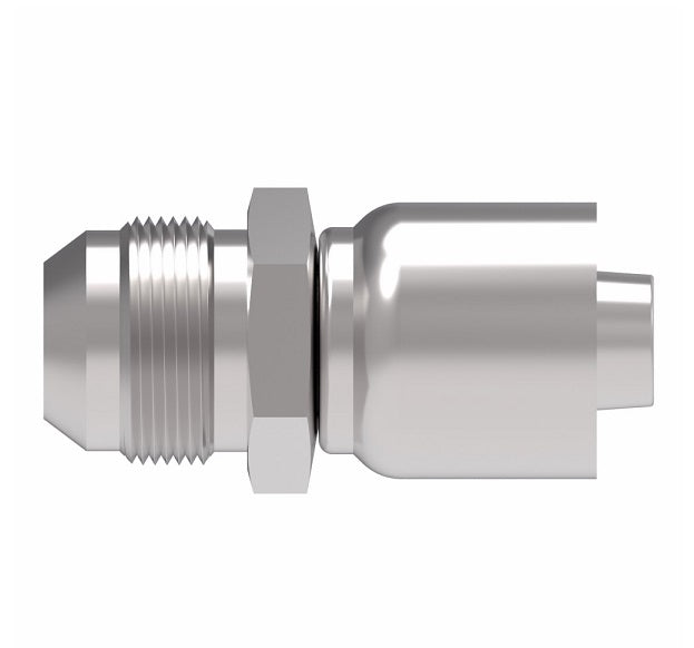 1GA6MJ6 Aeroquip by Danfoss | 1 & 2 Wire OTC Male JIC 37° (MJ) Crimp Fitting | -06 Male JIC 37° x -06 Hose Barb | Steel