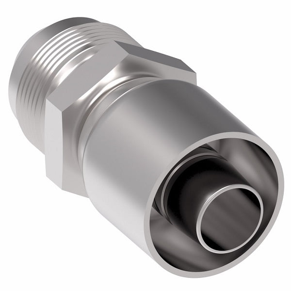 1GA6MJ6 Aeroquip by Danfoss | 1 & 2 Wire OTC Male JIC 37° (MJ) Crimp Fitting | -06 Male JIC 37° x -06 Hose Barb | Steel