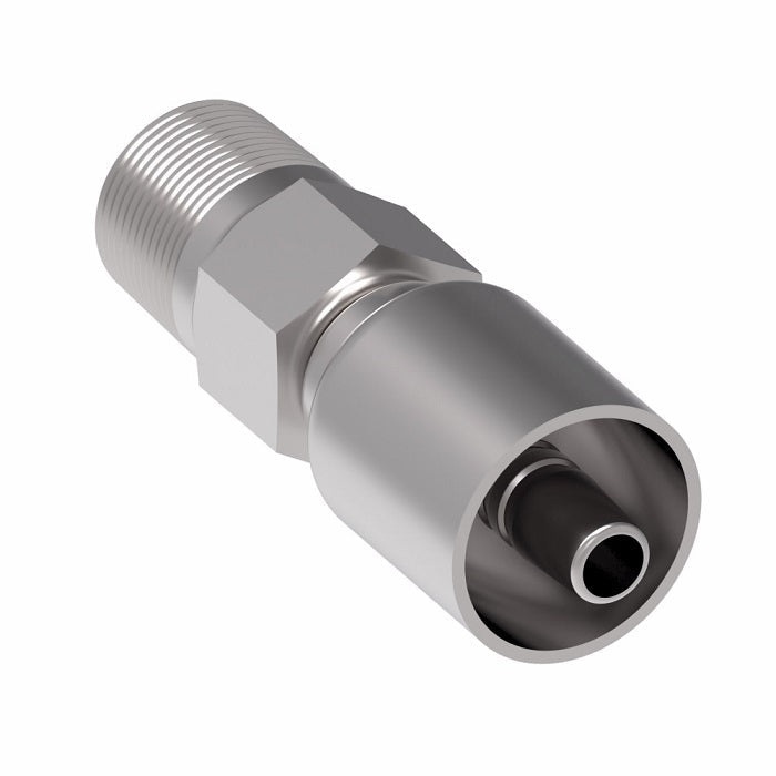 1GA16MP12 Aeroquip by Danfoss | 1 & 2 Wire OTC Male Pipe Crimp Fitting (MP) | -16 Male Pipe x -12 Hose Barb | Steel