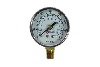 G18160 by Coilhose | Pressure Gauge | 2" Chrome Dial Gauge | 1/8" Back Mount | 0-160 PSI
