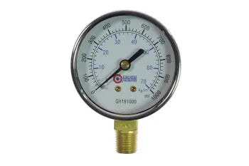 GH191000 by Coilhose | Hydraulic Gauge | 2-1/2" Dial Size | 1/4" Bottom Mount | 0-1000 PSI
