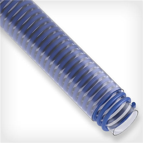 SPVC-LT-BLUE-1.5-100 by Texcel | SIGMA-LT-BLUE™ Series | FDA PVC Low Temp Suction Hose | 1-1/2" Hose ID | 90 PSI | 29 in/Hg Vacuum Rated | Blue | 100ft Length