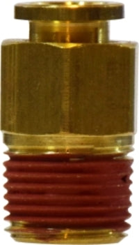 20532 by Midland | Push-In Fitting | Connector | 5/16" Tube OD x 3/8" Male NPTF | Brass