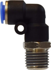 20537C by Midland | Push-In Fitting | Swivel | 5/16" Tube OD x 1/8" Male NPT | 90° Elbow | Composite Body