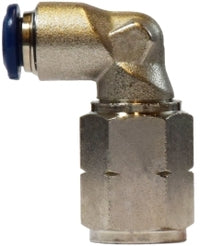 20089N by Midland | Push-In Fitting | Swivel | 1/4" Tube OD x 1/8" Female NPTF | 90° Elbow | Nickel Plated Brass