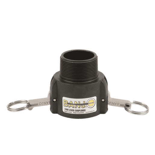 200BB by Banjo | Cam Lever Coupling | Part B | 2" Female Coupler x 2" Male BSP Thread | 225 PSI | Polypropylene