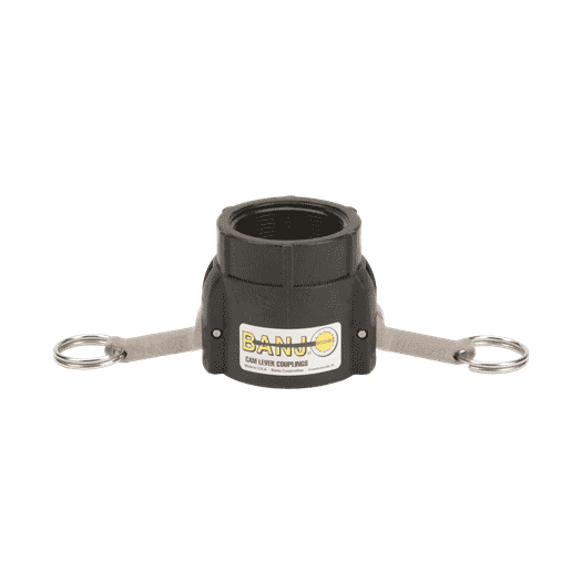 200DB by Banjo | Cam Lever Coupling | Part D | 2" Female Coupling x 2" Female BSP Threads | 200 PSI | Polypropylene | Pack of 10