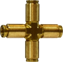 20143 (20-143) by Midland | Push-In Fitting | 3/8" Tube OD | Cross | Brass