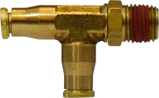 20174 (20-174) by Midland | Push-In Fitting | Swivel Male | 1/2" Tube OD x 1/4" Male NPTF | Tee | Brass