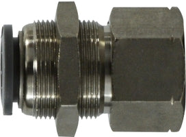 20172C (20-172C) by Midland | Push-In Fitting | Bulkhead Female | 3/8" Tube OD x 1/4" Female NPT | Straight | Composite Body