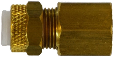 20265 (20-265) by Midland | Flareless Fitting | Poly-Flo® Female Connector | 3/8" Tube OD x 1/8" Female NPTF | Straight | Brass