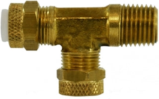 20312 (20-312) by Midland | Flareless Fitting | Poly-Flo® Male | 5/16" Tube OD x 1/8" Male NPTF | Tee | Brass