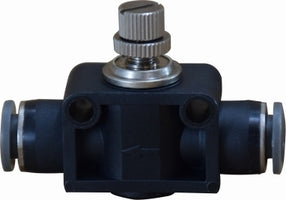 20489C by Midland | Push-In Fitting | In-Line Needle Valve | 3/8" Tube OD | Composite Body