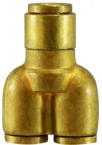 20553 by Midland | Push-In Fitting | Union Connector | 1/4" x 1/4" Tube OD | Y | Brass