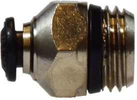 20635N by Midland | Push-In Fitting | Metric Tube | 8mm Tube OD x 3/8" Male Global Thread | Straight | Nickel Plated Brass