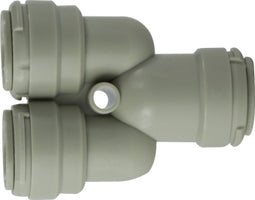20777P by Midland | Push-In Tube Fitting | 2-Way Divider | 3/8" Tube OD | Plastic