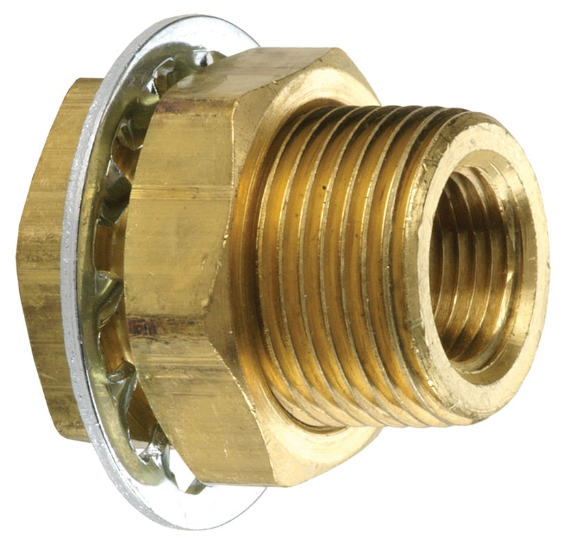 207BH2 by Dixon Valve | Bulkhead Coupling | 1/8" Female NPTF | 5/8" External Male UNS | 1.50" Length | Brass