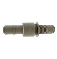 20910P by Midland | Push-In Tube Fitting | Stop Valve | 1/4" Tube OD | Straight | Plastic