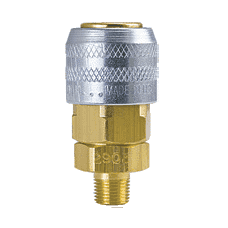 210M-3103 by ZSi-Foster | Quick Disconnect | 210 Series | 1/4" Manual Socket | 1/4" MPT | Brass/Steel