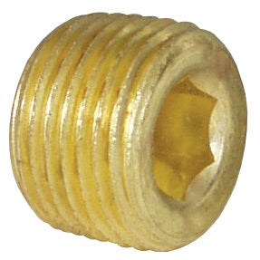 2191200C by Dixon Valve | Hex Socket Plug | 3/4" Male NPTF | Lead-Free Brass 260/270
