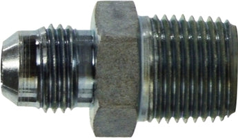 240454 by Midland | Hydraulic JIC Connector | 5/16" Male JIC 37° Flare x 1/4" Male Pipe | Steel