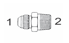 2404 8x6 by Couplamatic | Hydraulic Adapter | 3/4-16 Male JIC x 3/8" Male NPTF | Straight