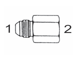 2405 6x6 by Couplamatic | Hydraulic Adapter | 9/16-18 Male JIC x 3/8" Female NPTF | Straight