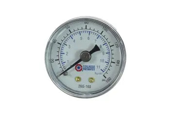 8800-160-DL by Coilhose | 2" Dial Gauge | 1/4" Back Mount | 0-160 PSI | Display | Pack of 5