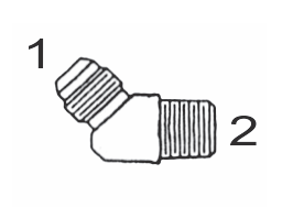 2503 6x6 by Couplamatic | Hydraulic Adapter | 9/16-18 Male JIC x 3/8" Male NPTF | 45° Elbow