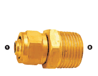 268-05-02 by AdaptAll | -05 Polytube Compression x -02 Male BSPT | Adapter | Brass