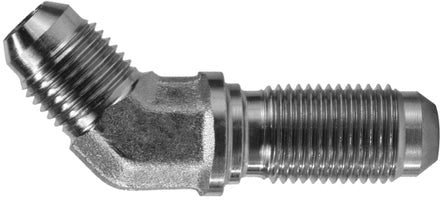 270220 by Midland | Hydraulic JIC Bulkhead Union | 1-1/4" Male JIC 37° Flare x 1-1/4" Male JIC 37° Flare | 45° Elbow | Steel