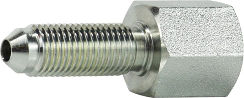 270568 by Midland | Hydraulic JIC to Female Bulkhead | 7/16-20 Male JIC 37° Flare x 1/4" Female Pipe | Steel