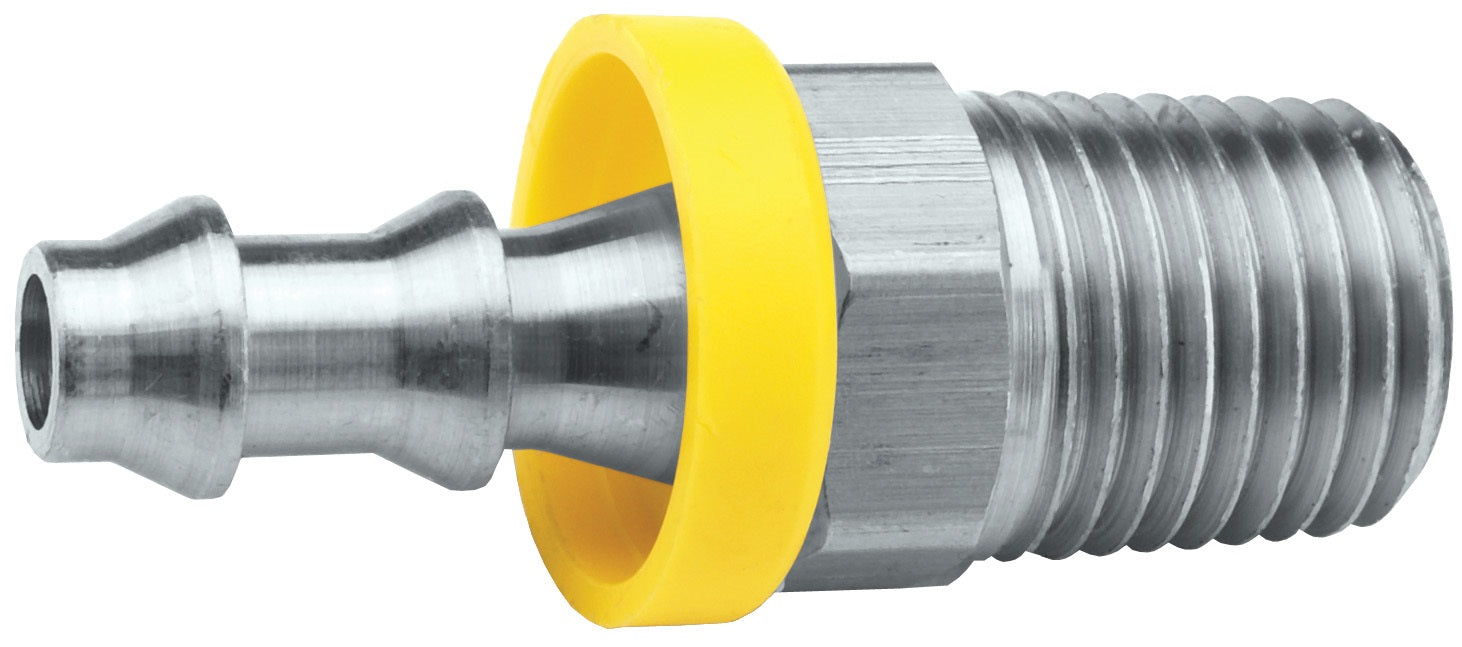 2720404SS by Dixon Valve | Push-On Hose Barb Fitting | 1/4" Male NPTF x 1/4" Hose ID | 303 Stainless Steel