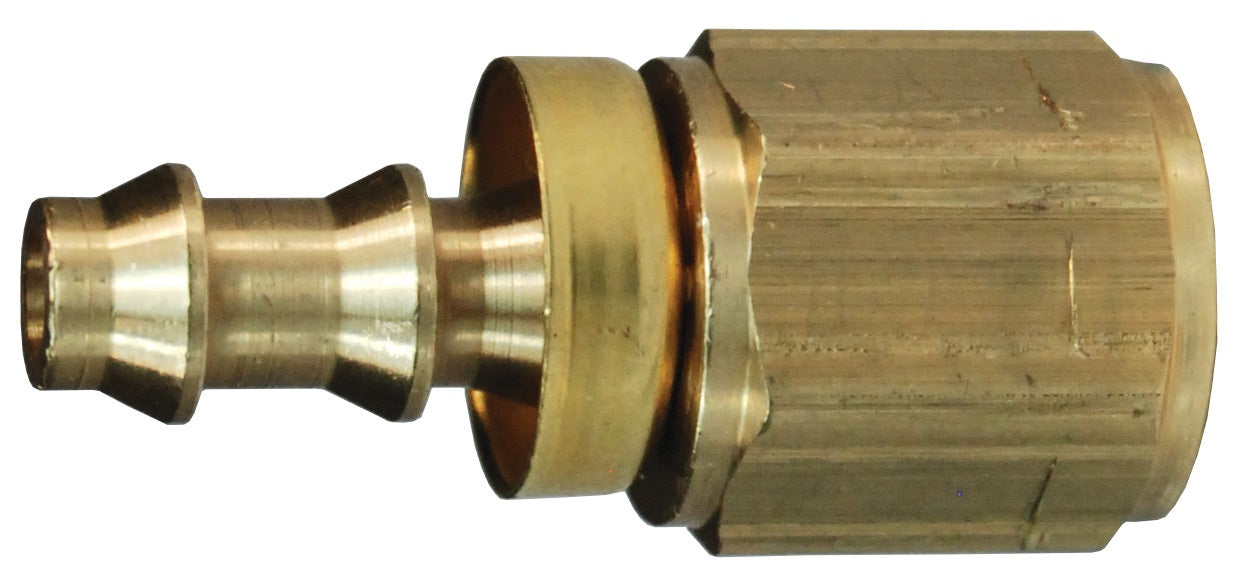 2740404CBC by Dixon Valve | Push-On Hose Barb Fitting | with Brass Cap | 1/4" Female NPTF x 1/4" Hose ID | Brass
